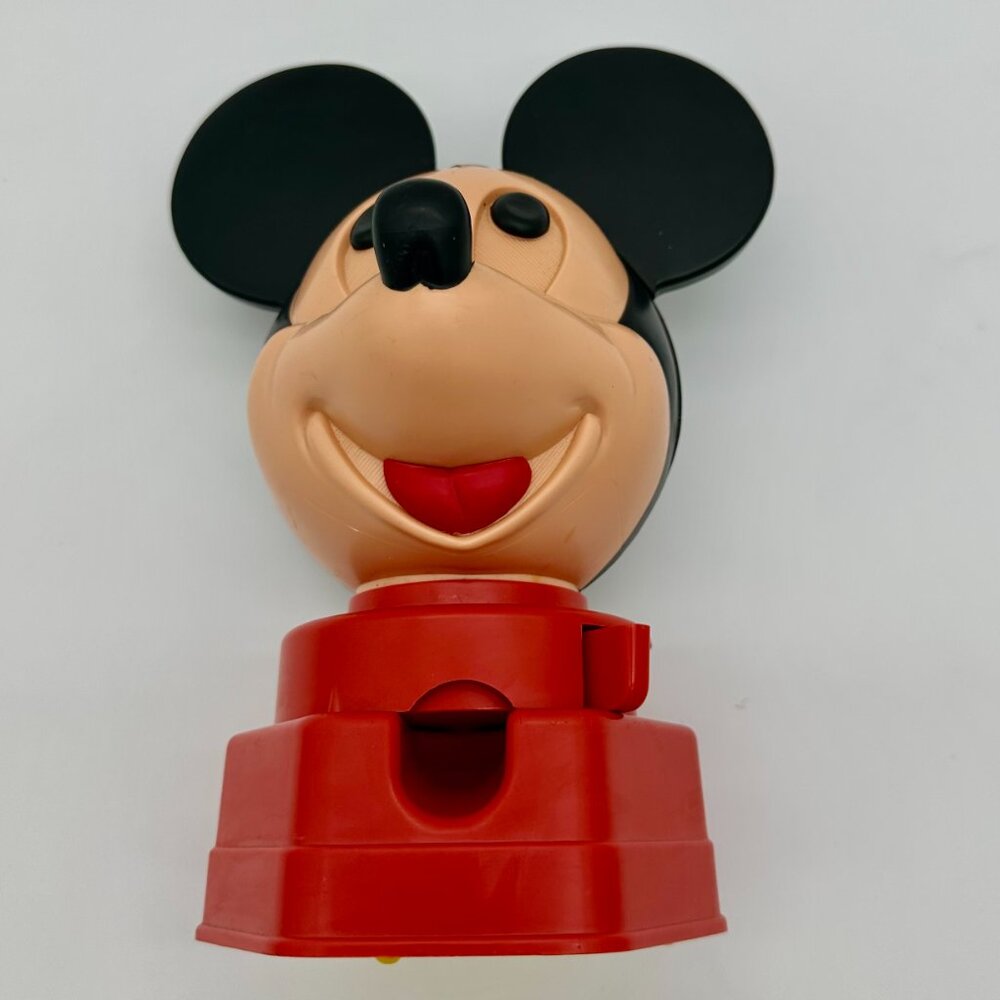 Disney 1968 Hasbro Plastic Mickey Mouse Coin Operated Bank/Gumball Machine 9" - Picture 6 of 8